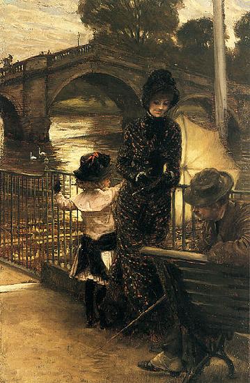 James Joseph Jacques Tissot By the Thames at Richmond oil painting image